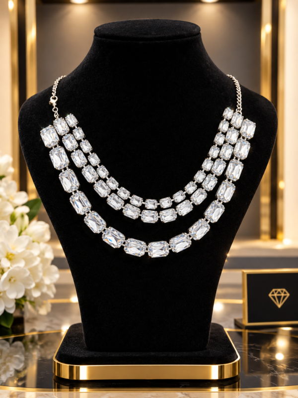 Silver 3 tier necklace