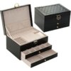 Leather jewelry organizer