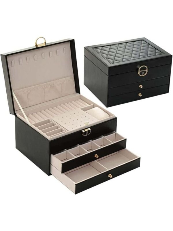 Leather jewelry organizer