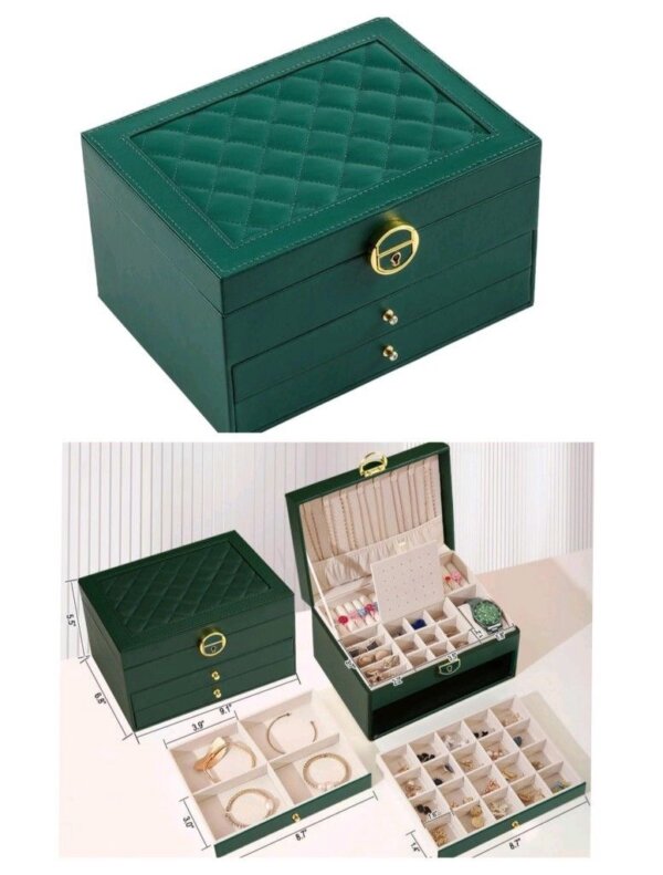 Leather jewelry organizer
