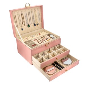Leather jewelry organizer